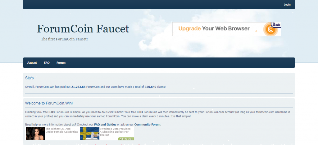 ForumCoin Faucet