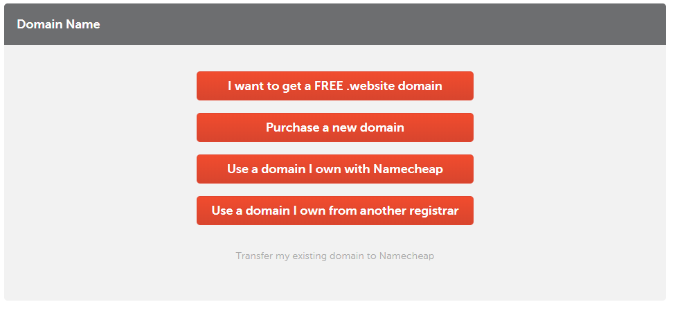 Namecheap - Picking a domain choice